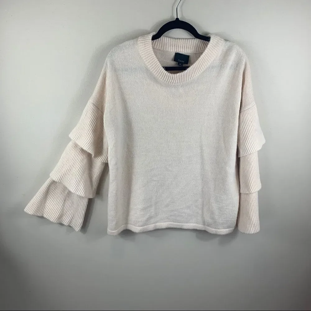 Lumiere light pink blush sweater layered sleeve M Al